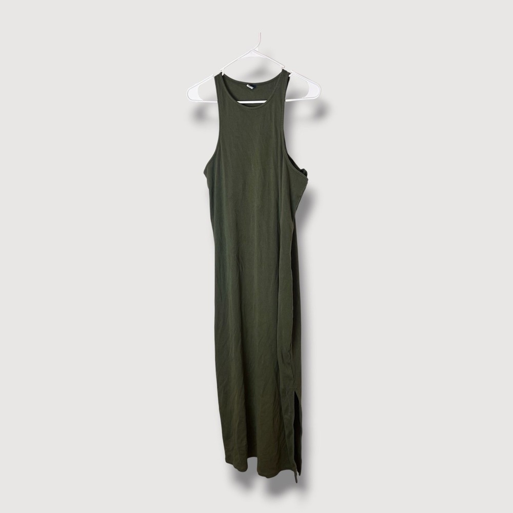 Old Navy Green Knit Halter Neck Maxi‎ Dress Size XXL